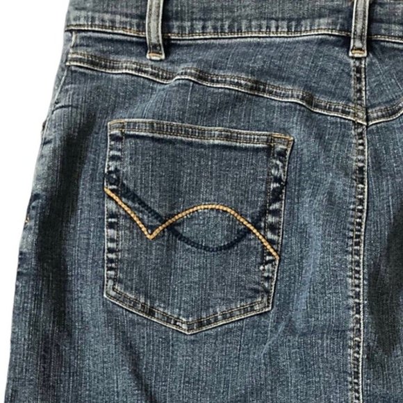 Venezia Womens Size 18 Jean Pencil Skirt Knee Length Medium Wash Pockets Stretch - Picture 4 of 5